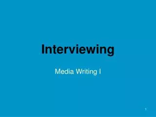 interviewing