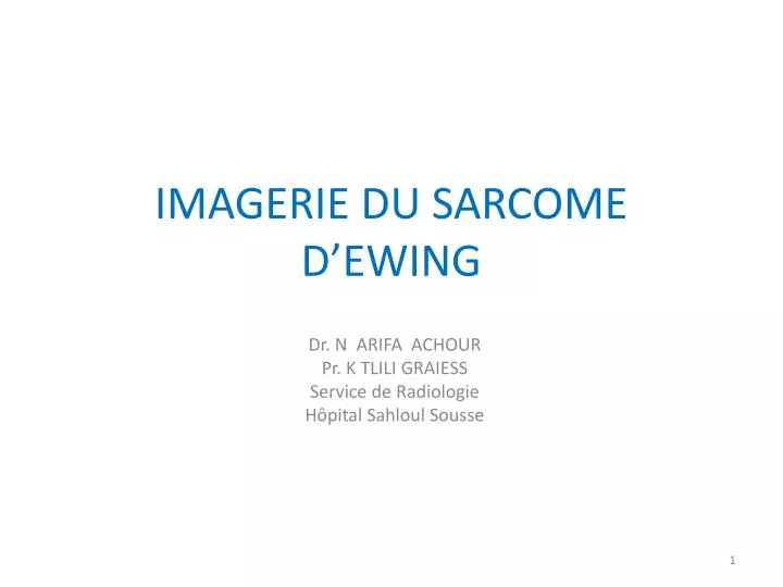 imagerie du sarcome d ewing