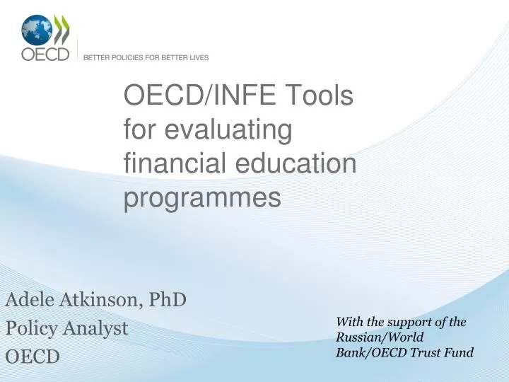 oecd infe tools for evaluating financial education programmes