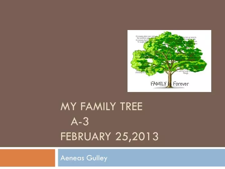 my family tree a 3 february 25 2013