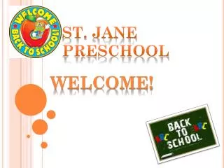 St. Jane PRESCHOOL