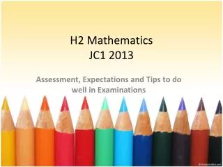 H2 Mathematics JC1 2013