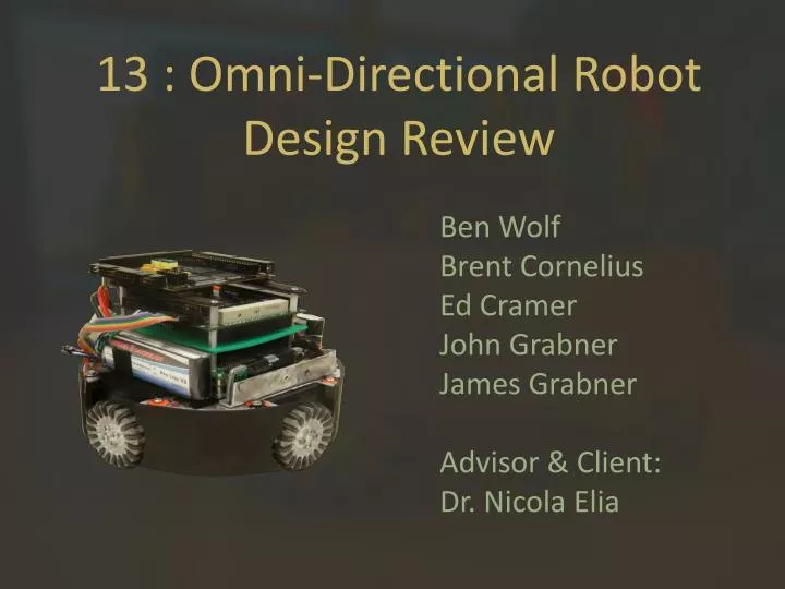 13 omni directional robot design review