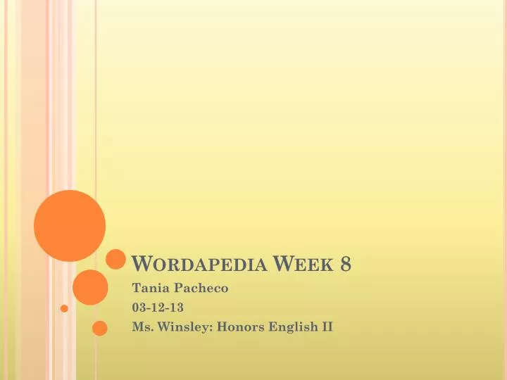 wordapedia week 8