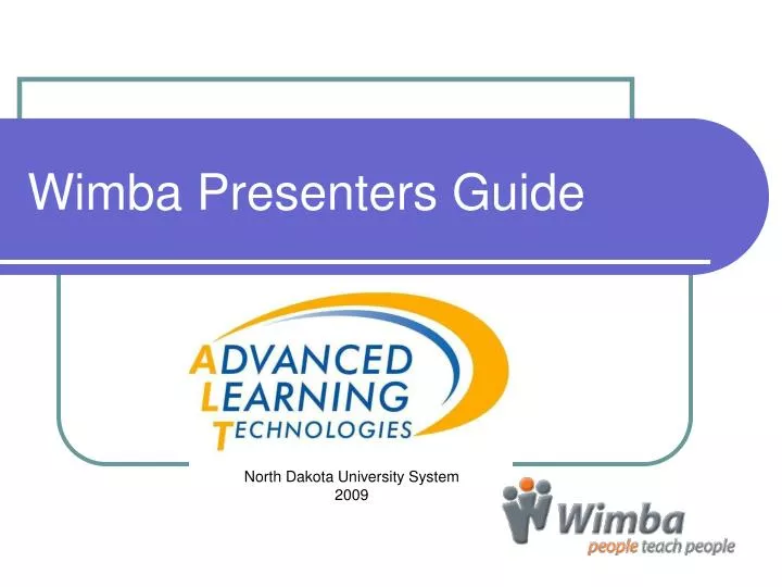 wimba presenters guide