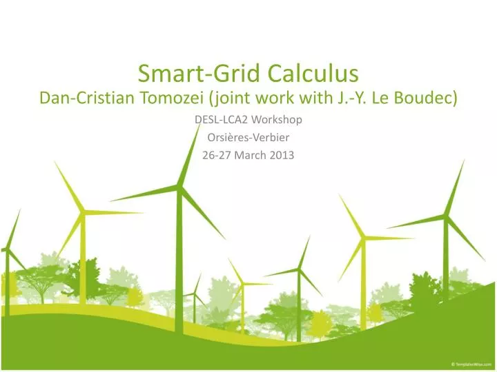 smart grid calculus