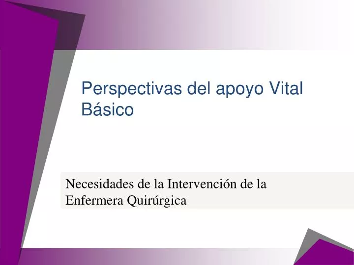 perspectivas del apoyo vital b sico