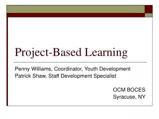 Project-Based Learning