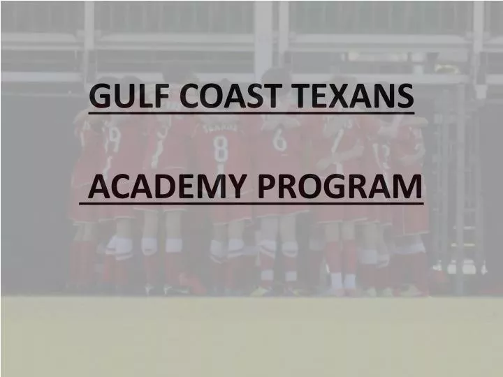 gulf coast texans academy program