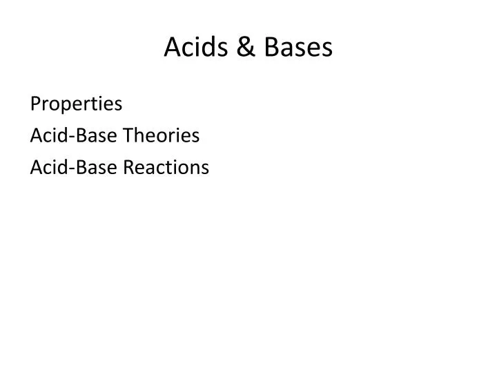 acids bases