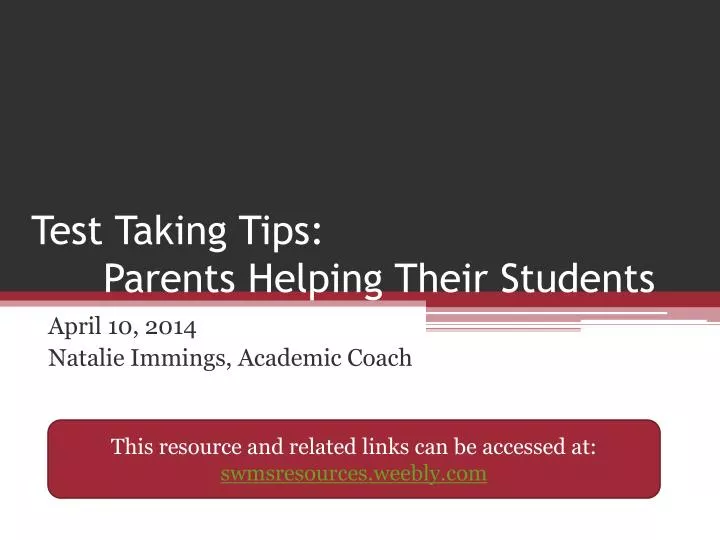 test taking tips parents helping their students
