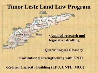 Timor Leste Land Law Program