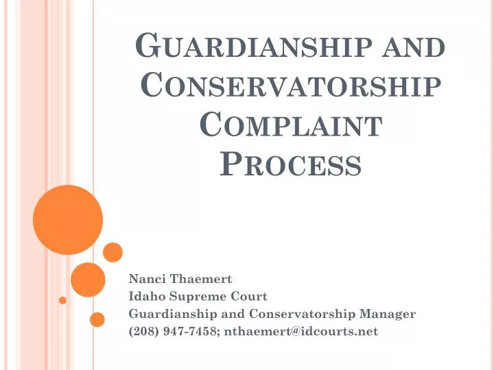 guardianship and conservatorship complaint process