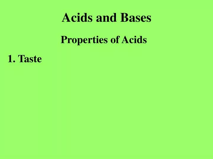 acids and bases