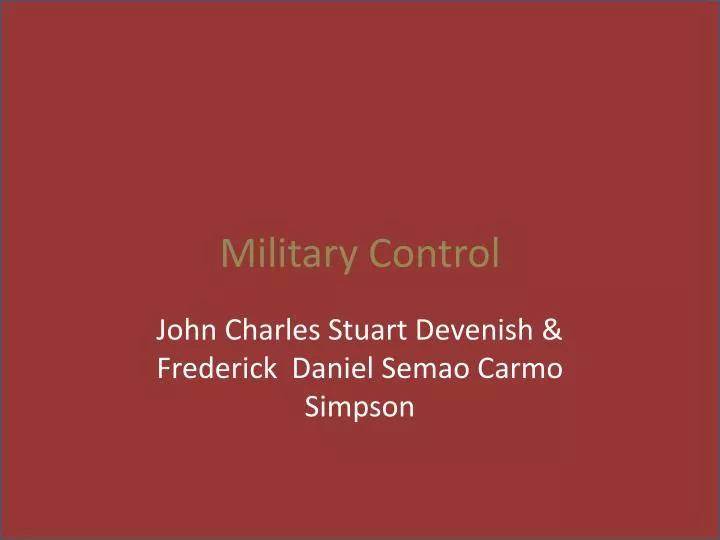 military control