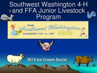 Southwest Washington 4-H and FFA Junior Livestock Program