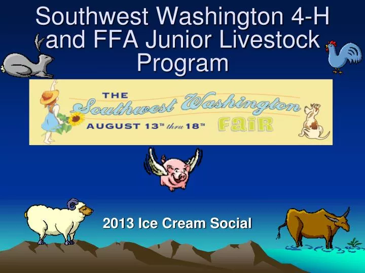 southwest washington 4 h and ffa junior livestock program