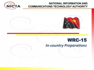 WRC-15 In-country Preparations