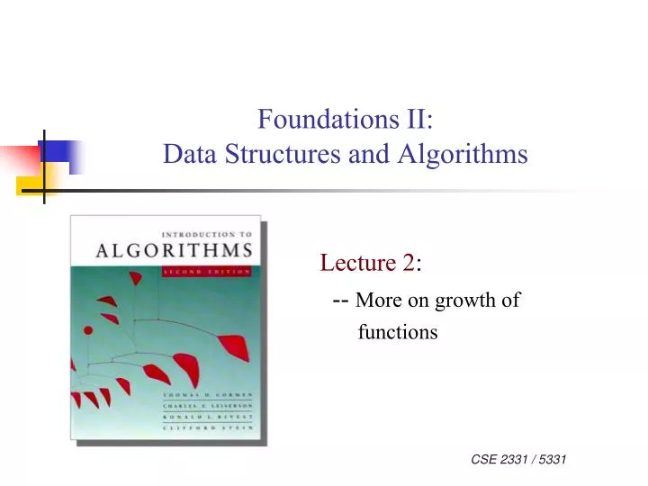 foundations ii data structures and algorithms
