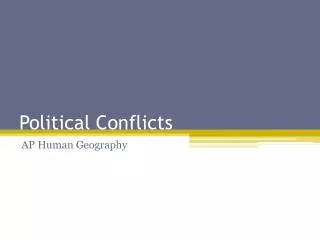 Political Conflicts