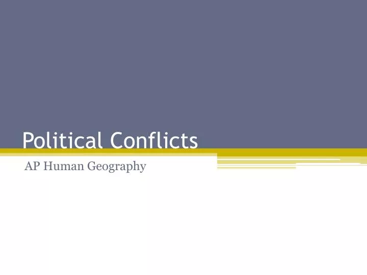 political conflicts