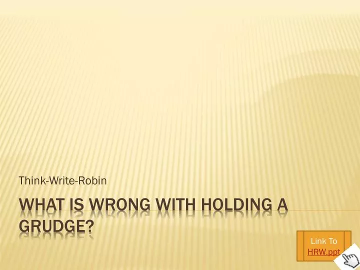 think write robin