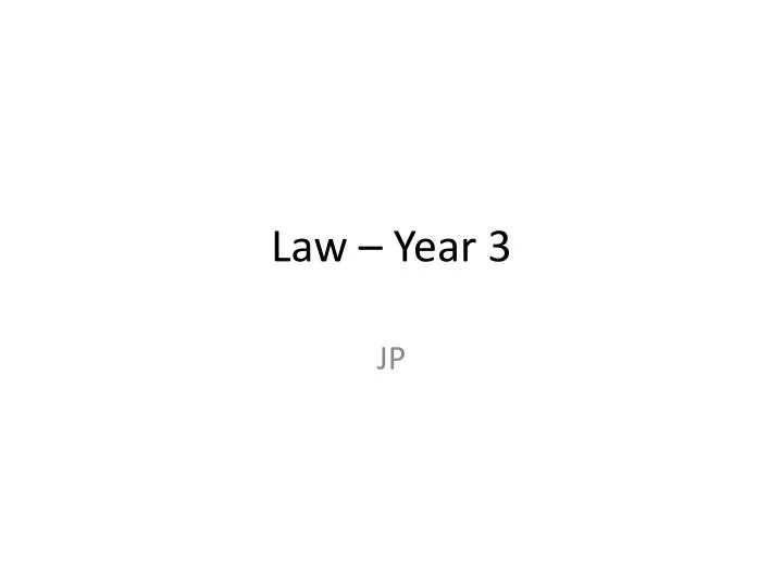 law year 3