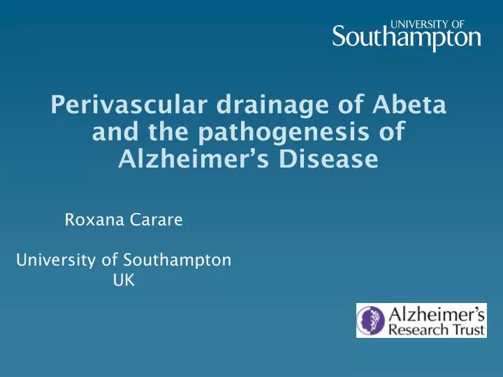 perivascular drainage of abeta and the pathogenesis of alzheimer s disease