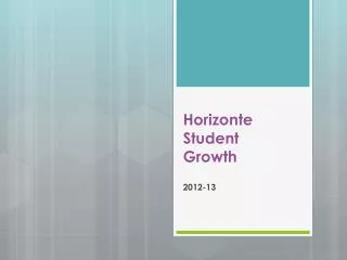 Horizonte Student Growth