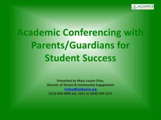 Academic Conferencing with Parents/Guardians for Student Success