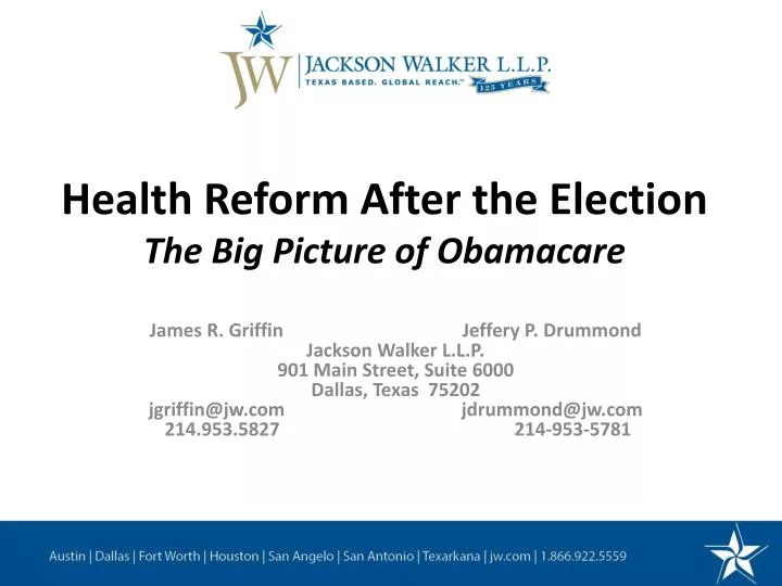 health reform after the election the big picture of obamacare