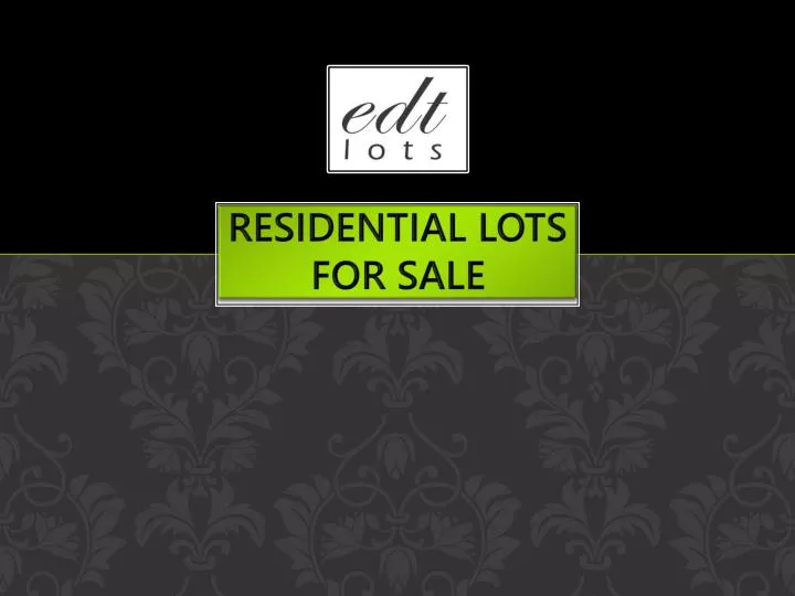 residential lots for sale