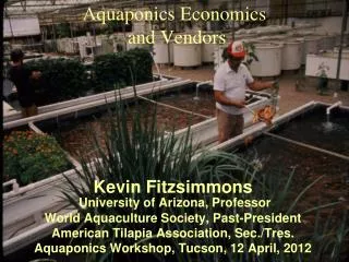 Aquaponics Economics and Vendors