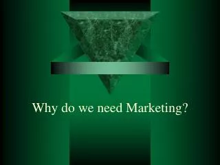 Why do we need Marketing?