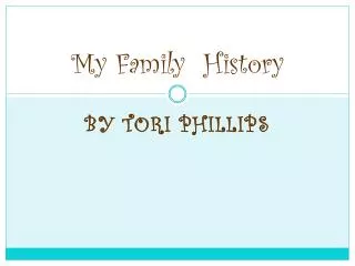 My Family History