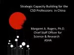 Strategic Capacity Building for the 			CSD Professions in China