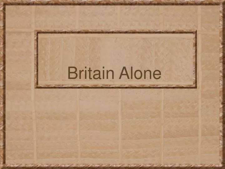 britain alone