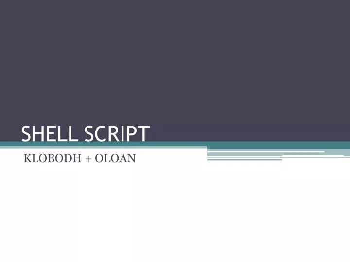 shell script