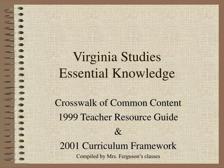 virginia studies essential knowledge