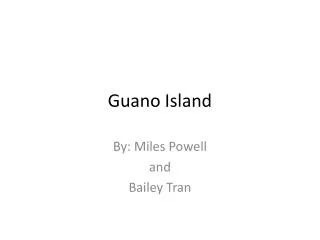 Guano Island