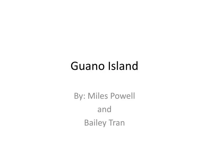 guano island