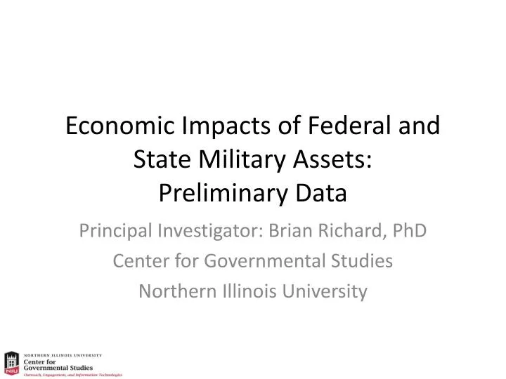 economic impacts of federal and state military assets preliminary data