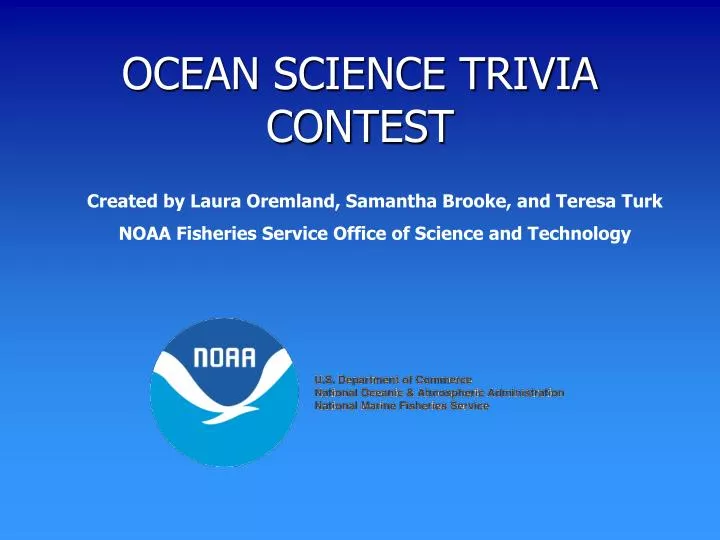 ocean science trivia contest