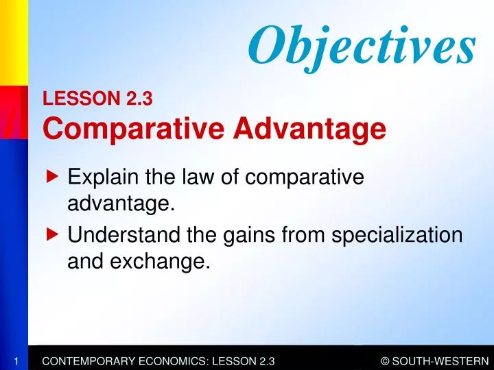 lesson 2 3 comparative advantage