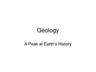 Geology