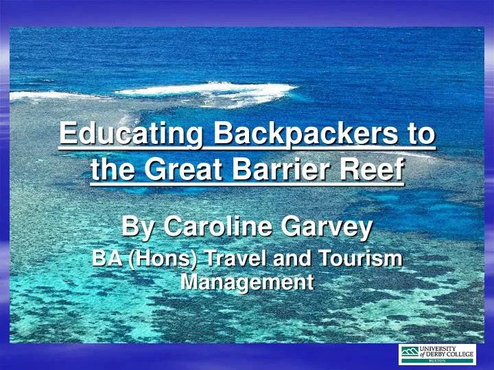 educating backpackers to the great barrier reef