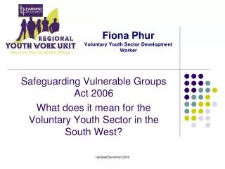 Fiona Phur Voluntary Youth Sector Development Worker