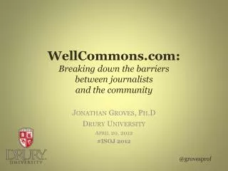 WellCommons : Breaking down the barriers between journalists and the community