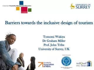 Barriers towards the inclusive design of tourism