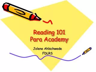 Reading 101 Para Academy